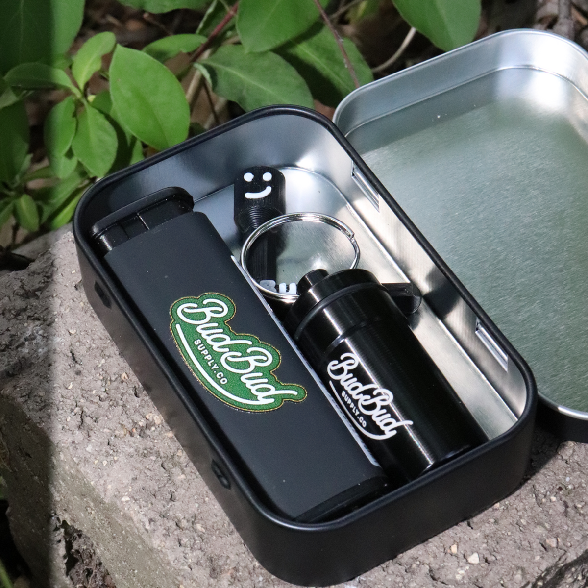 Tin open with products showing